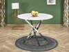 Tafel Houston 1538 (Zilver + Wit marmer)