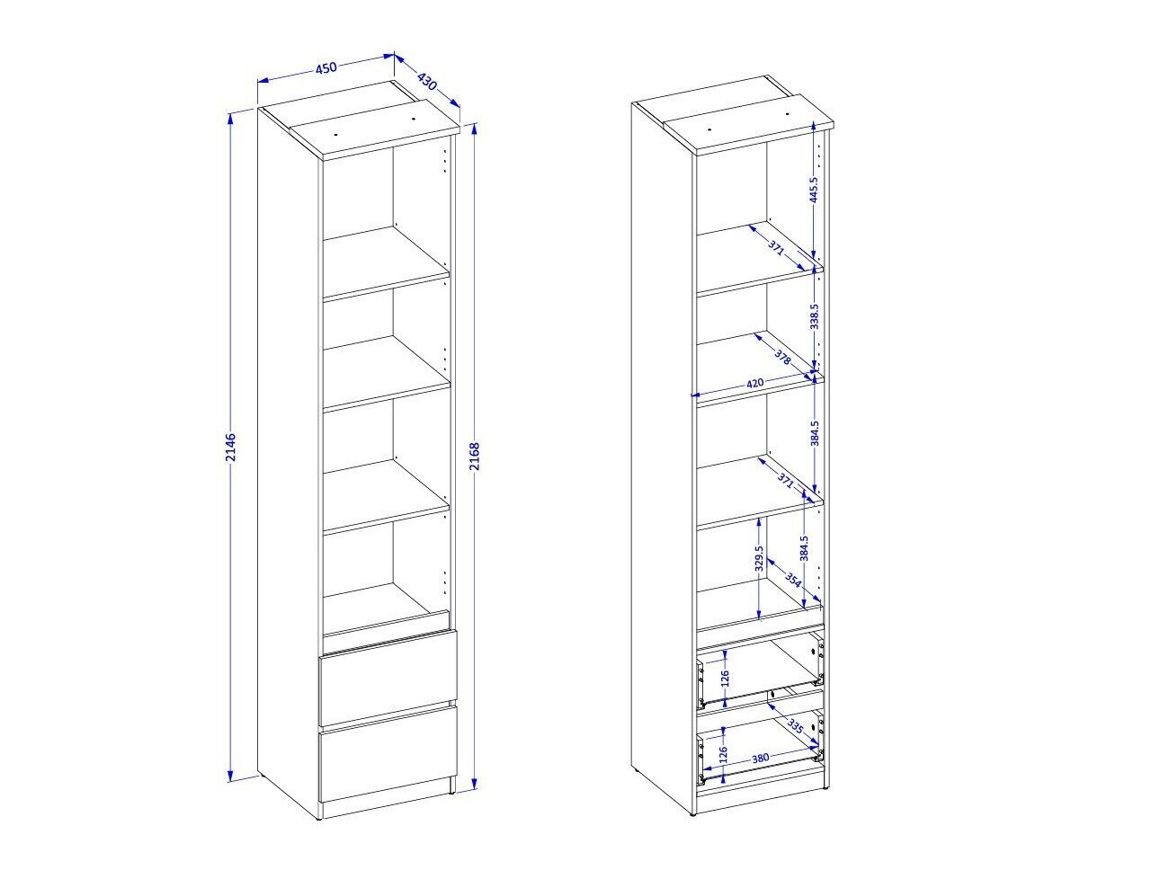 Soveværelsessæt Nolcala 124 (Egetræ + Eukalyptus)
