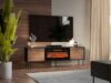 Meuble TV Flosoru 108 (Noyer + Noir)