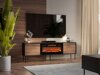 TV-bord Flosoru 108 (Valnød + Sort)
