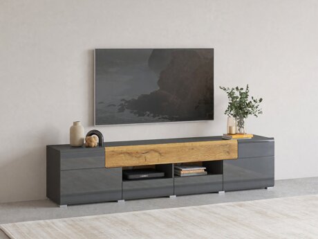 TV-bord Torsone 113 (Antracit + Gloss antracit + Grandson eg)