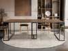 Inklapbare tafel Oswego 180 (Zwart + Donker notenhout)