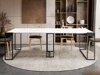 Inklapbare tafel Oswego 180 (Zwart + Wit marmer)