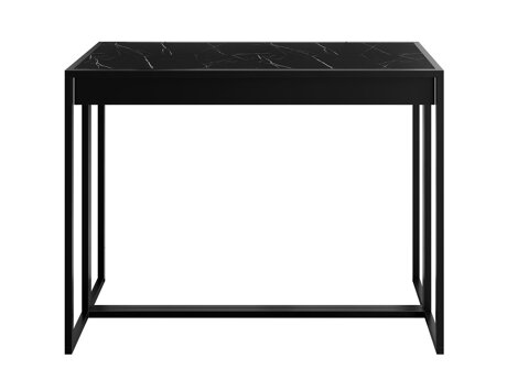 Inklapbare tafel Oswego 180 (Zwart + Zwart marmer)