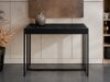 Inklapbare tafel Oswego 180 (Zwart + Zwart marmer)