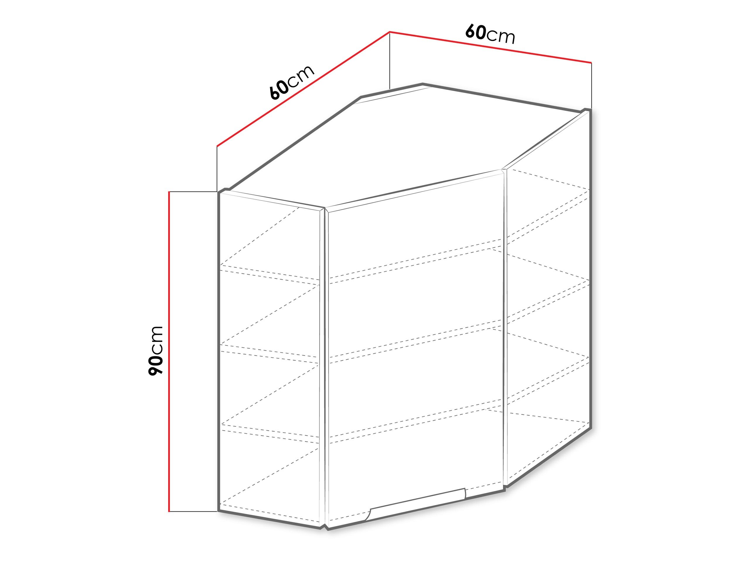 Modulhjørnevægskab Sole 144