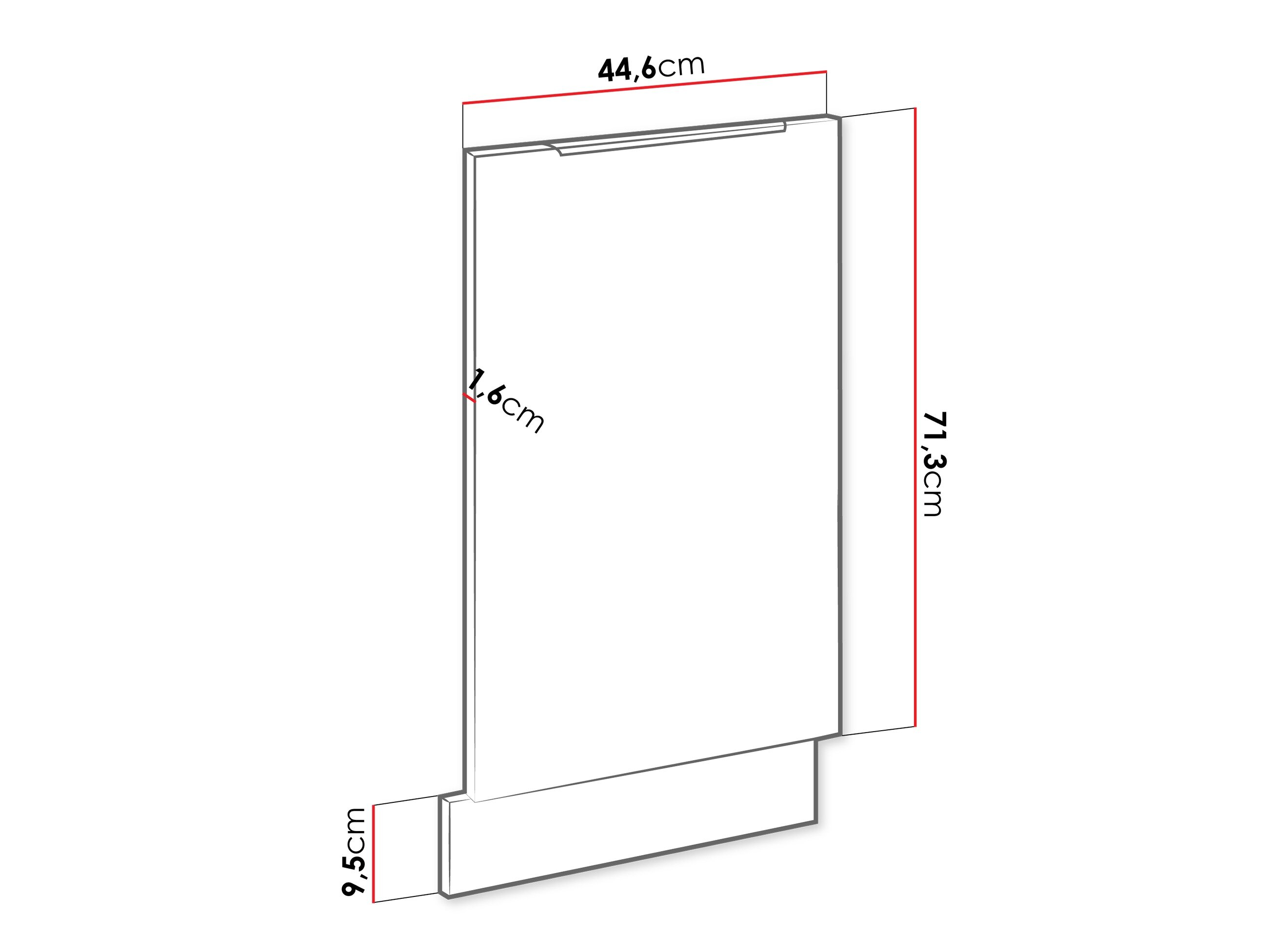 Dør til opvaskemaskine Sole 156