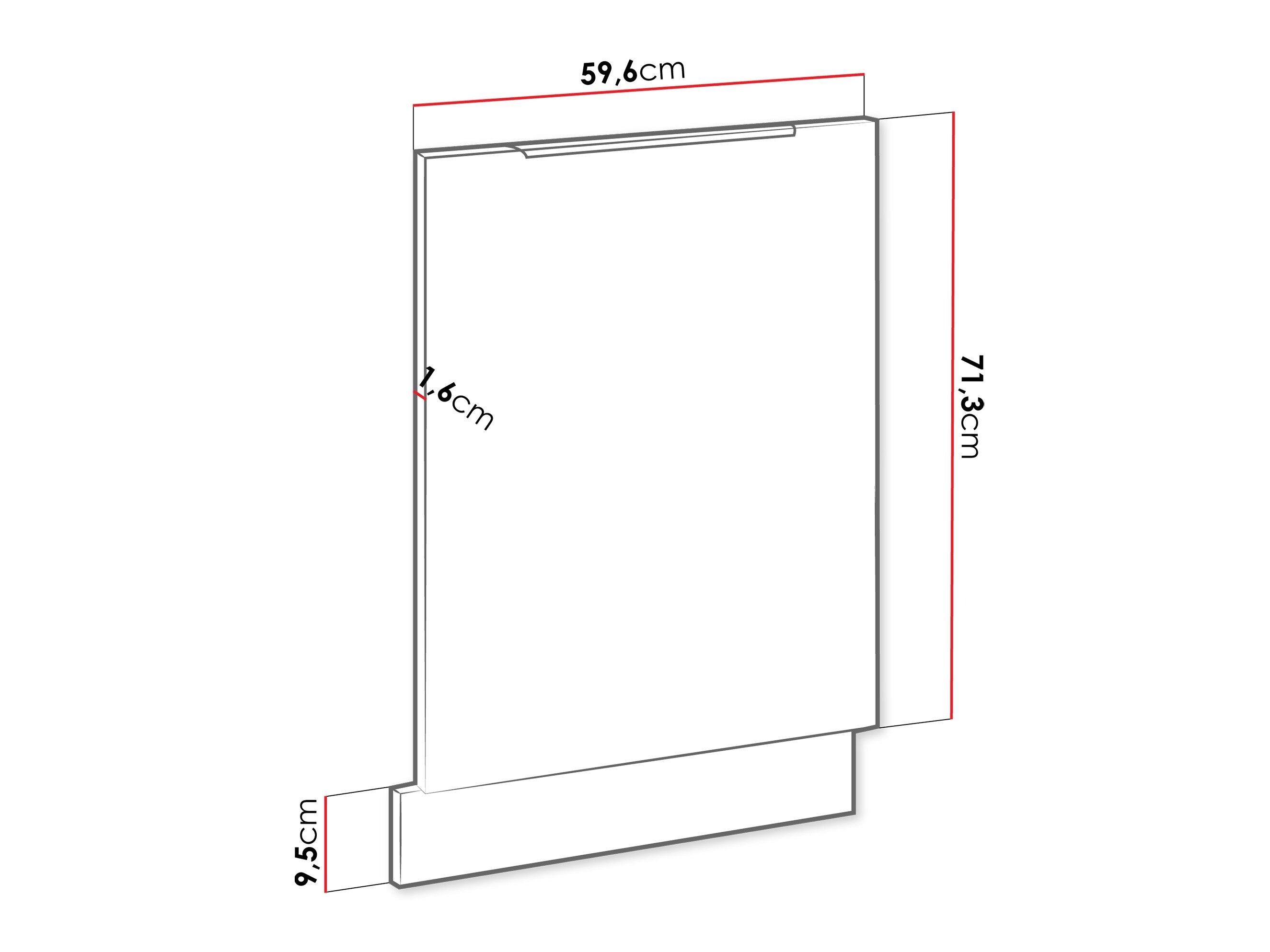 Dør til opvaskemaskine Sole 157