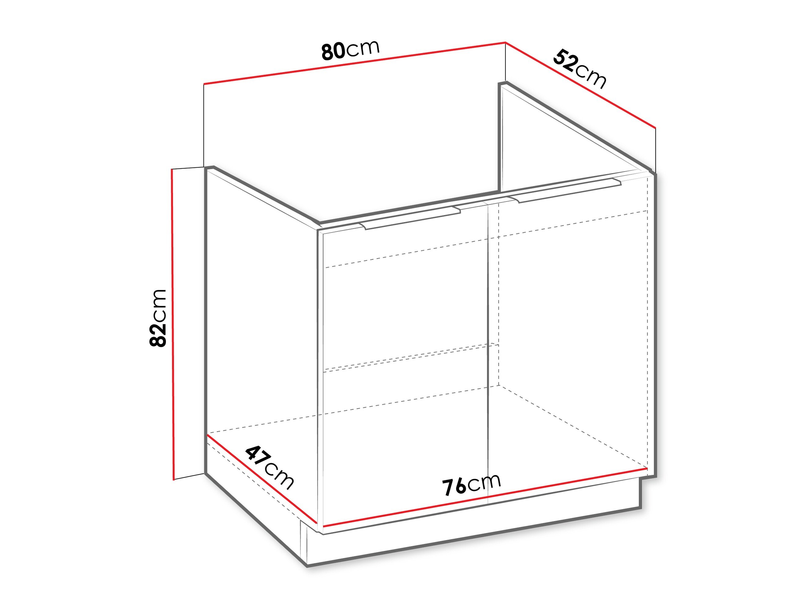 Modulaire spoelbakkast met deuren Sole 153