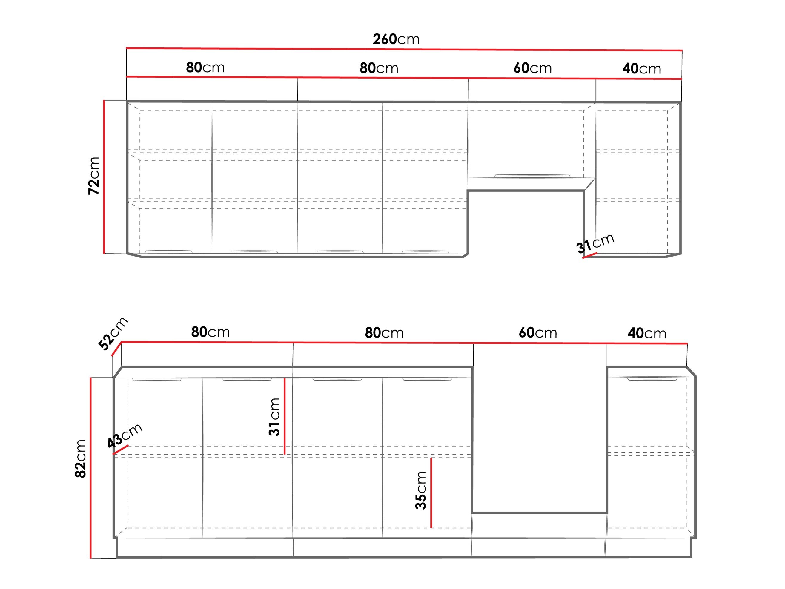 Modulkøkkensæt Sole 158
