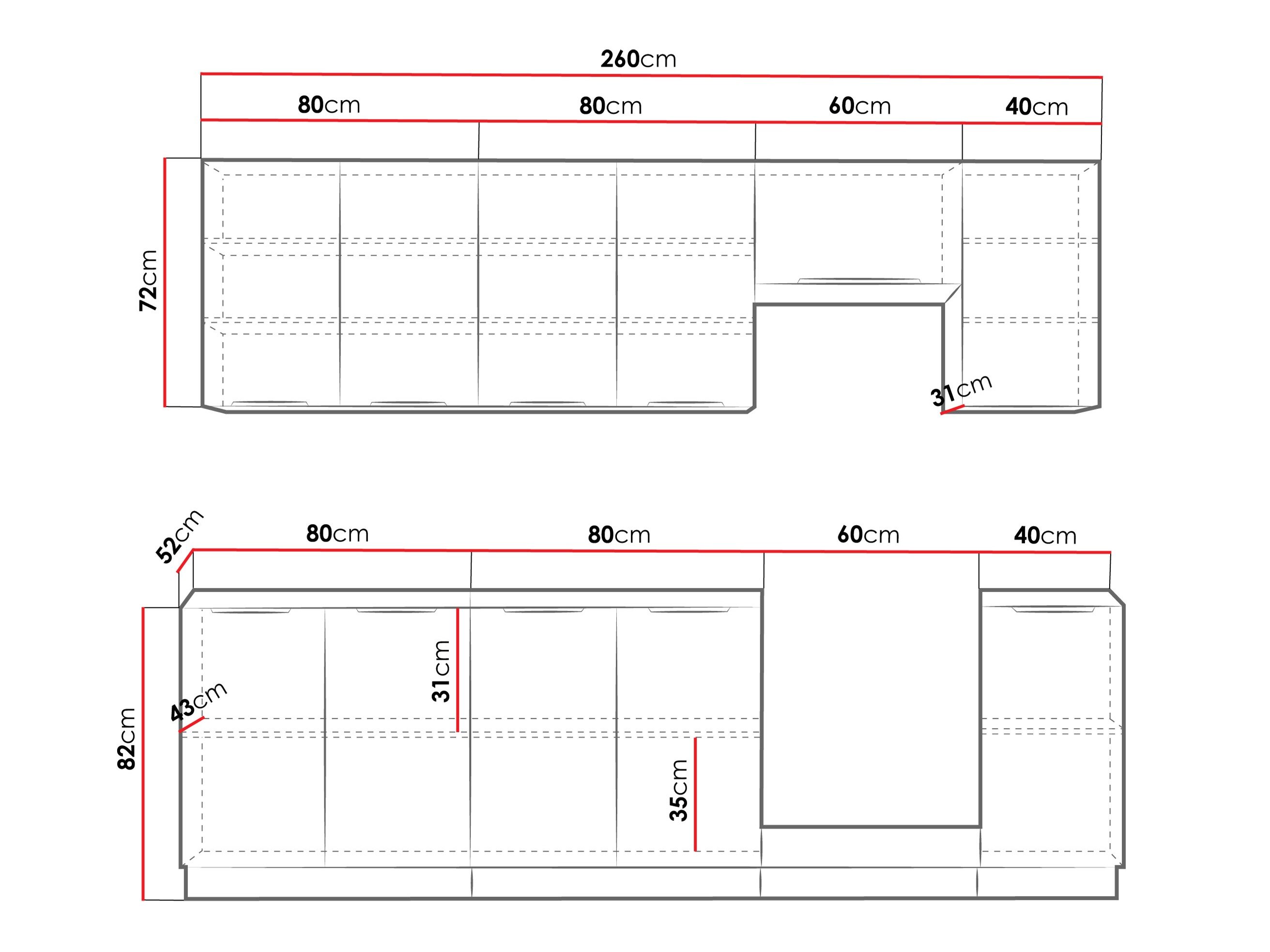 Modulkøkkensæt Sole 158