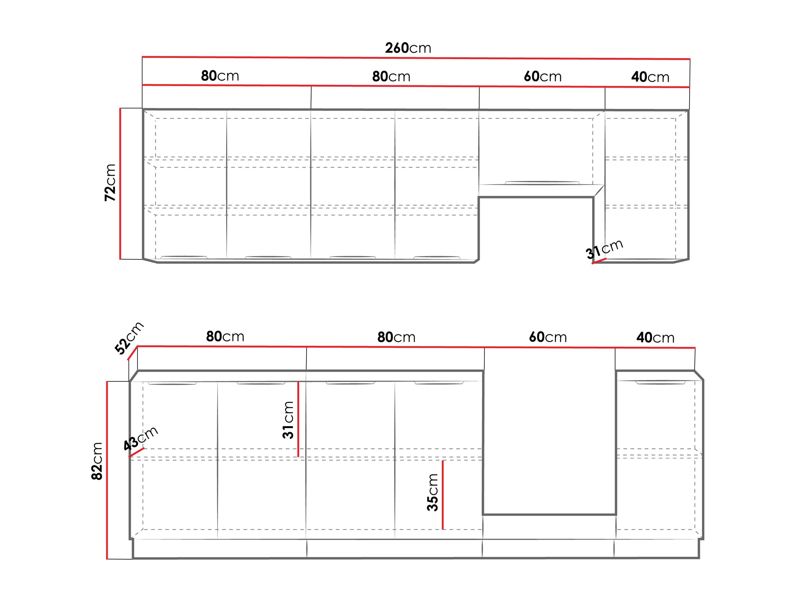 Modulkøkkensæt Sole 158