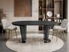 Table Oswego 179 (Noir + Marbre noir)
