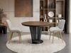 Tafel Oswego 179 (Zwart + Donker notenhout)