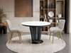 Tafel Oswego 181 (Zwart + Wit marmer)