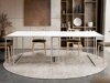 Inklapbare tafel Oswego 180 (Wit marmer + Kasjmier)