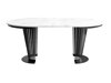 Tafel Oswego 181 (Zwart + Wit marmer)