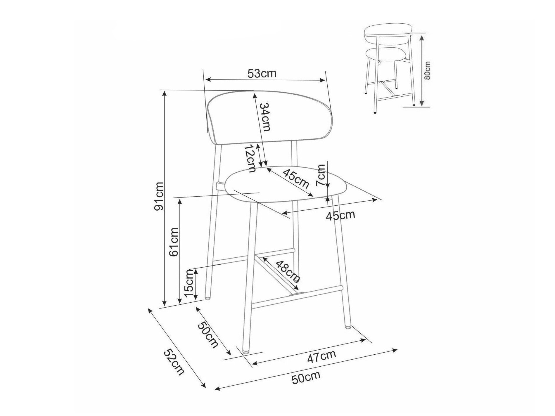 Counterstoel Detroit 946 (Brego 22)