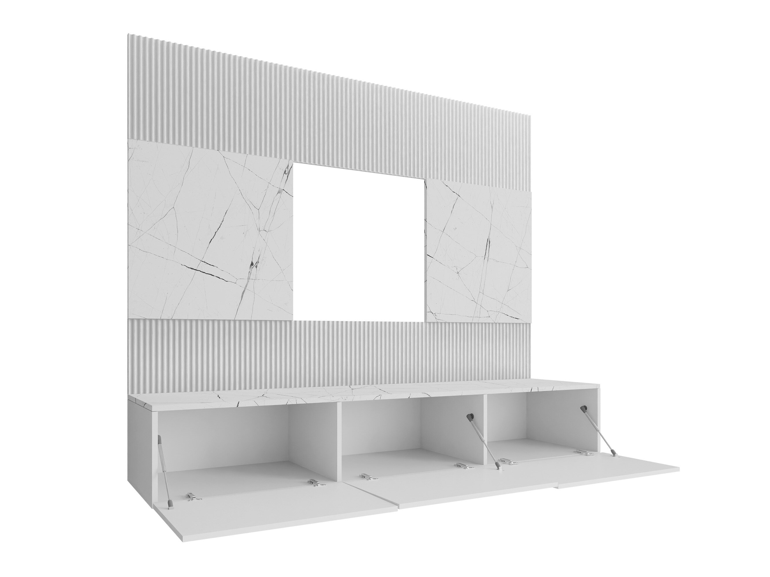 Stuemøbelsæt Comfivo Salix I (Sort + Sort marmor)