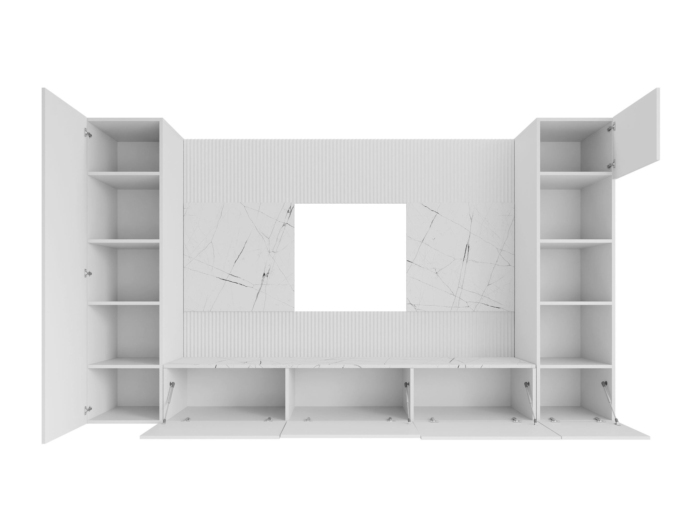 Stuemøbelsæt Comfivo Salix IV (Valnød + Lys travertin)