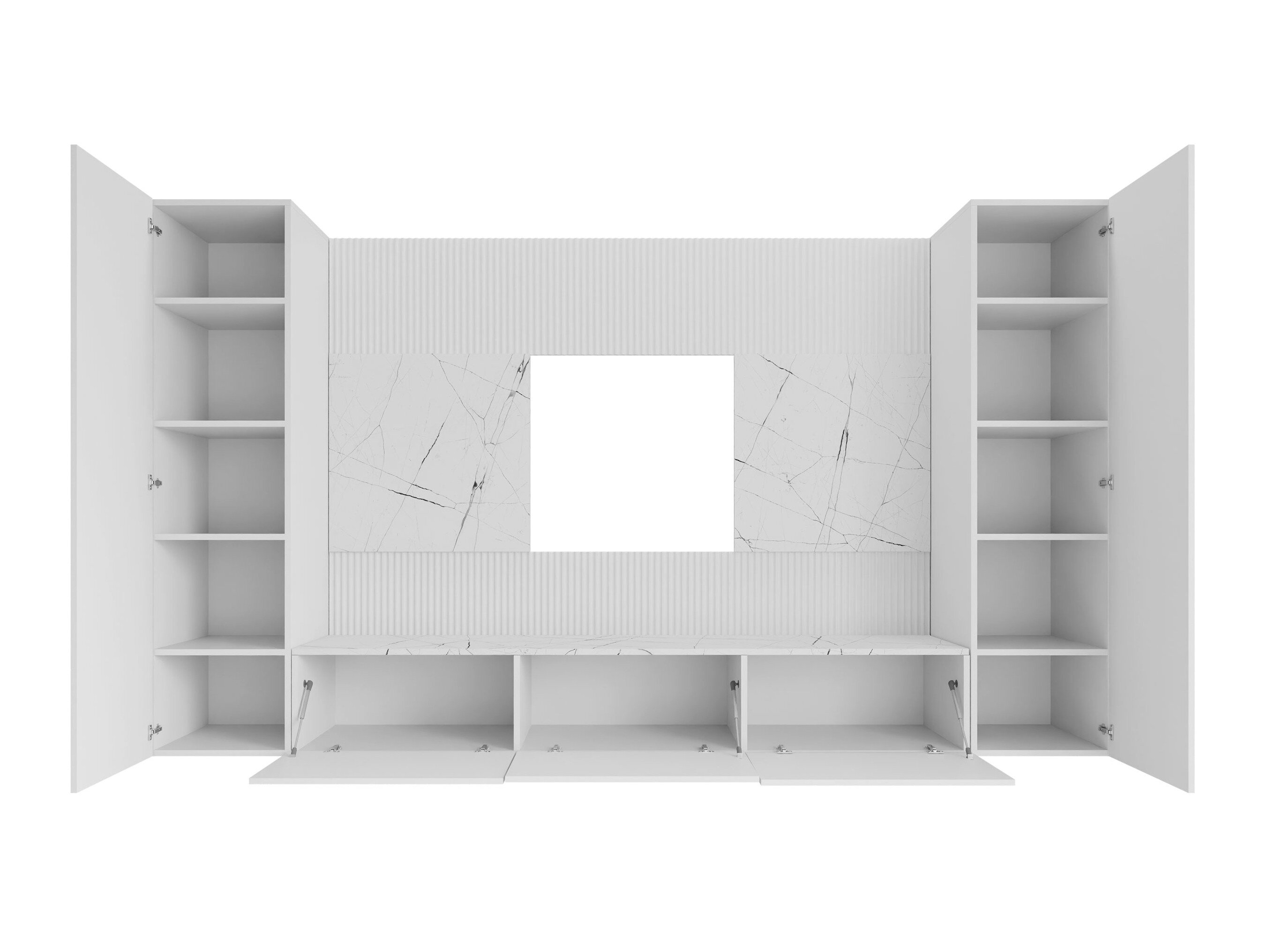 Stuemøbelsæt Comfivo Salix V (Valnød + Lys travertin)