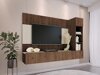 Woonkamerset Comfivo Salix II (Notenhout + Licht Travertine)