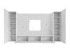 Woonkamerset Comfivo Salix V (Wit + Wit marmer)