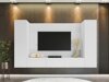 Woonkamerset Comfivo Salix V (Wit + Wit marmer)