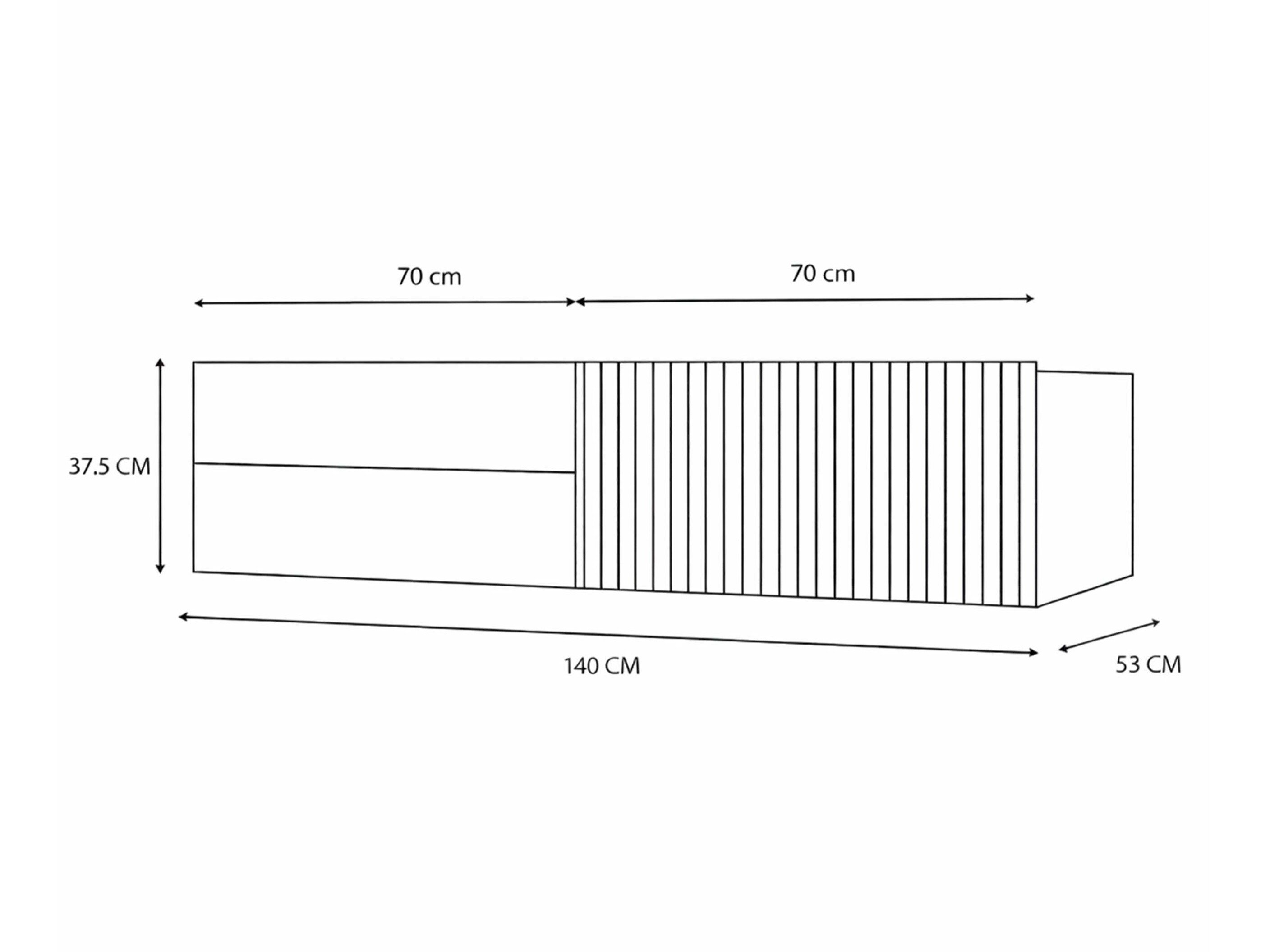 Hangend badkamermeubel voor wastafel Mandeville 363 (Eiken)