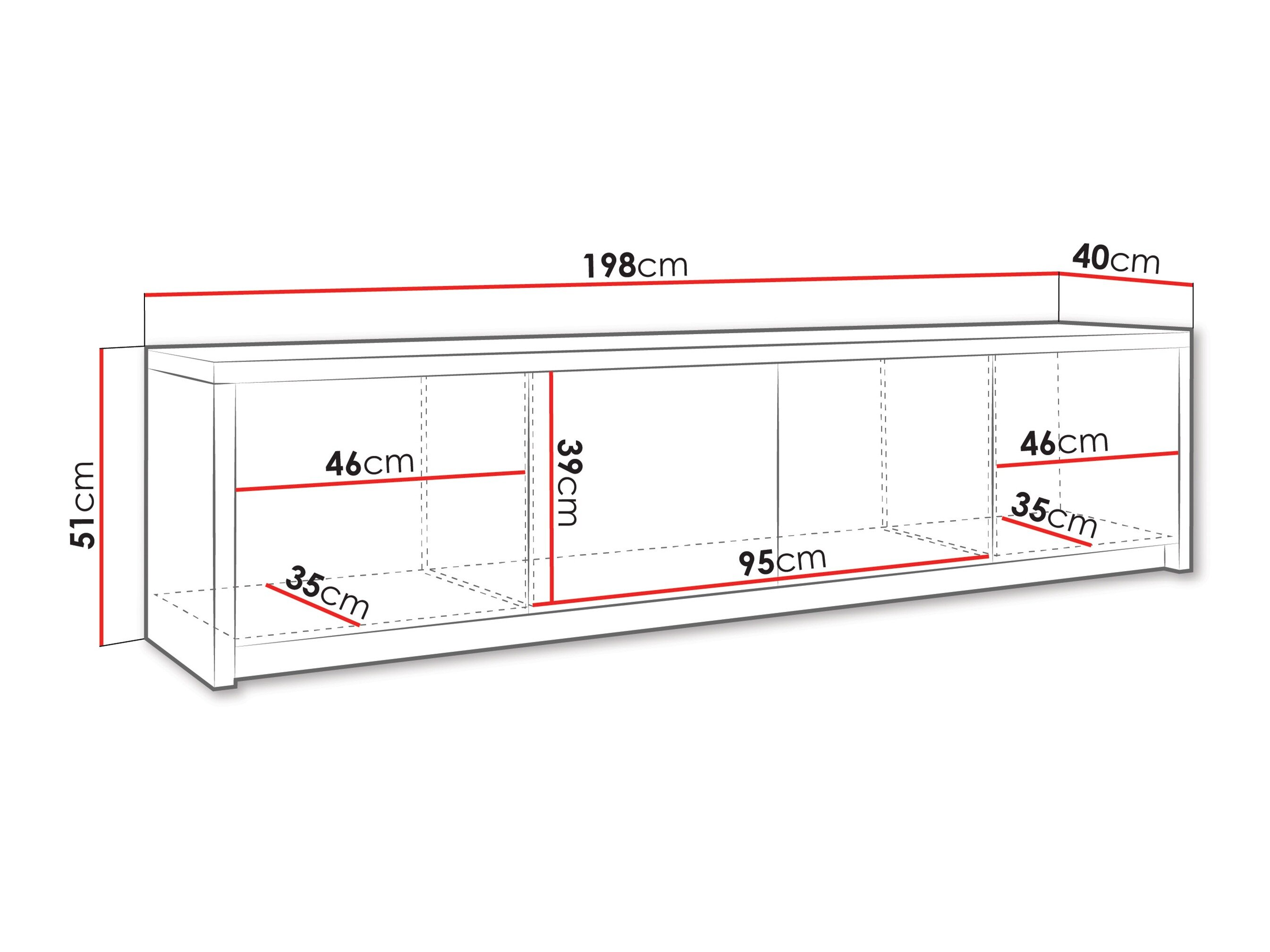 TV-bord Providence 201 (Hvid)