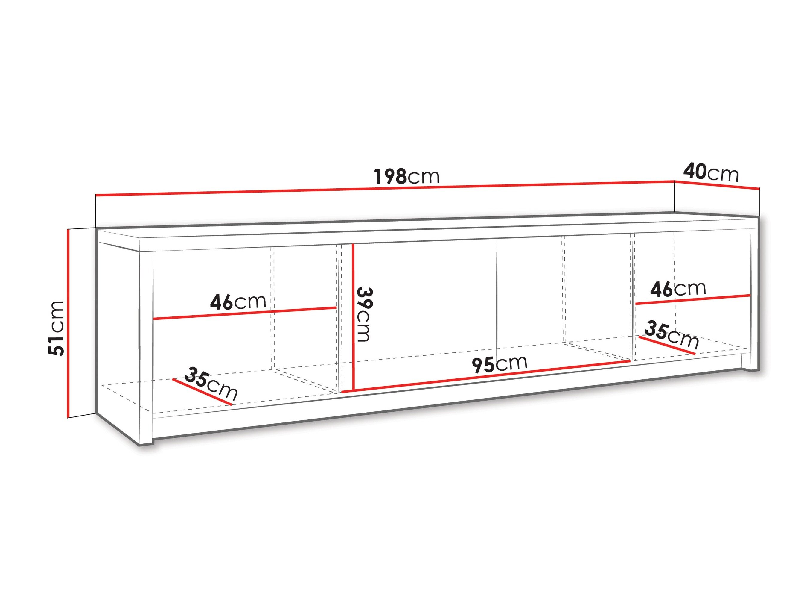 TV-bord Providence 201 (Sort)