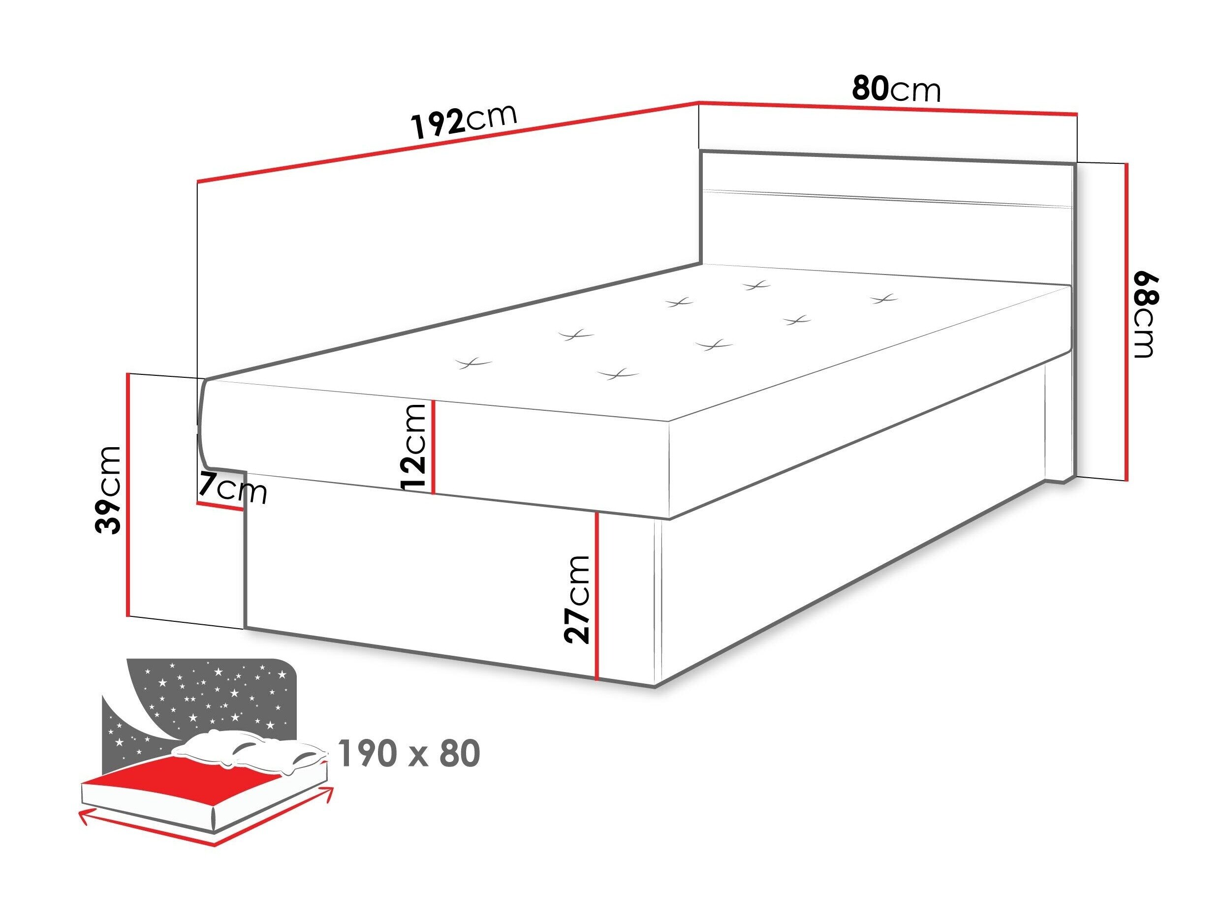 Bed Dover 101 (Donker essen)