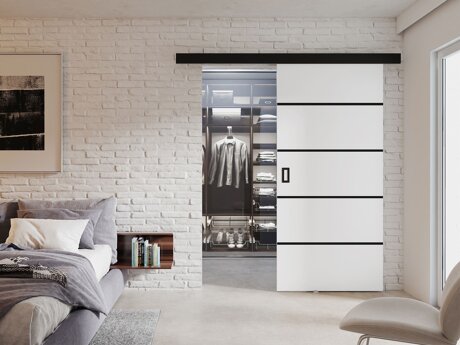 Skydedør Dover 171 (Hvid)