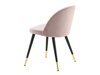 Stoel Dallas 137 (Stoffig roze + Zwart)