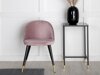 Stoel Dallas 137 (Stoffig roze + Zwart)