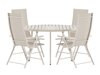 Tafel en stoelen set Dallas 5257 (Beige)
