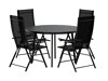 Tafel en stoelen set Dallas 5257 (Zwart)