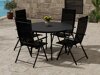 Tafel en stoelen set Dallas 5257 (Zwart)