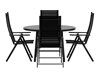 Tafel en stoelen set Dallas 5257 (Zwart)