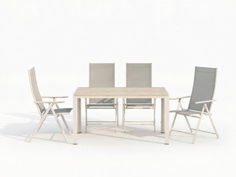 Tafel en stoelen set Dallas 5261 (Beige)