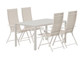 Tafel en stoelen set Dallas 5255 (Beige)