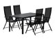 Tafel en stoelen set Dallas 5255 (Zwart)