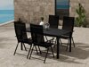 Tafel en stoelen set Dallas 5255 (Zwart)