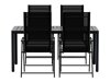 Tafel en stoelen set Dallas 5255 (Zwart)