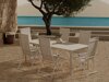 Tafel en stoelen set Dallas 5256 (Beige)