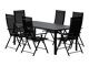 Tafel en stoelen set Dallas 5256 (Zwart)