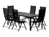 Tafel en stoelen set Dallas 5256 (Zwart)