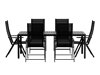 Tafel en stoelen set Dallas 5256 (Zwart)