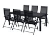 Tafel en stoelen set Dallas 5263 (Zwart)