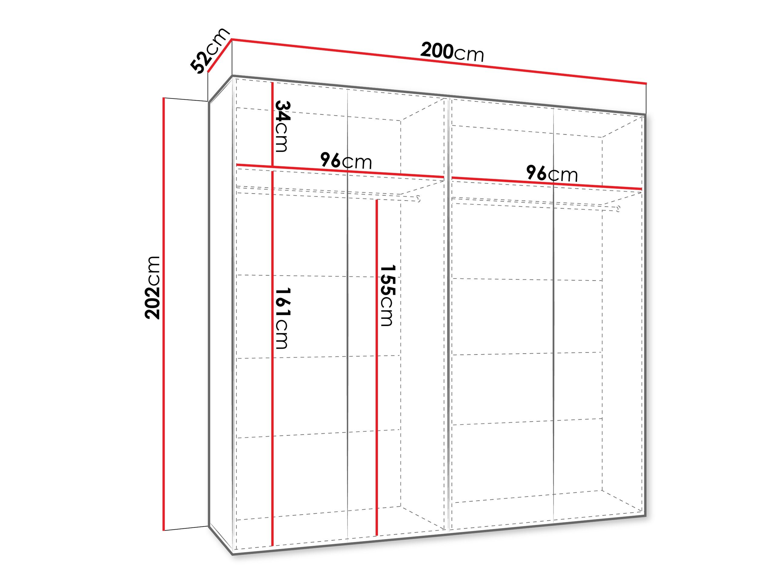 Garderobeskab Hartford 601 (Sort)